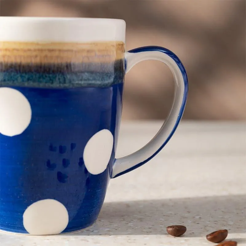 Polka Porcelain Coffee Mug (295 mL) - Blue media 3