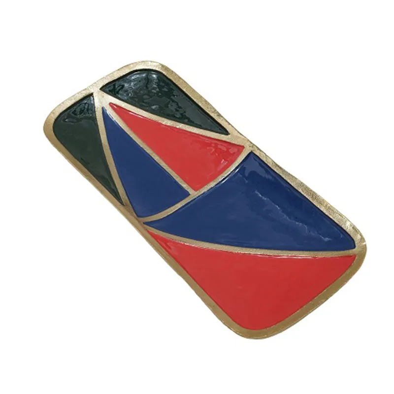 Izen Geometric Metal Platter - Dark Blue & Red media 3