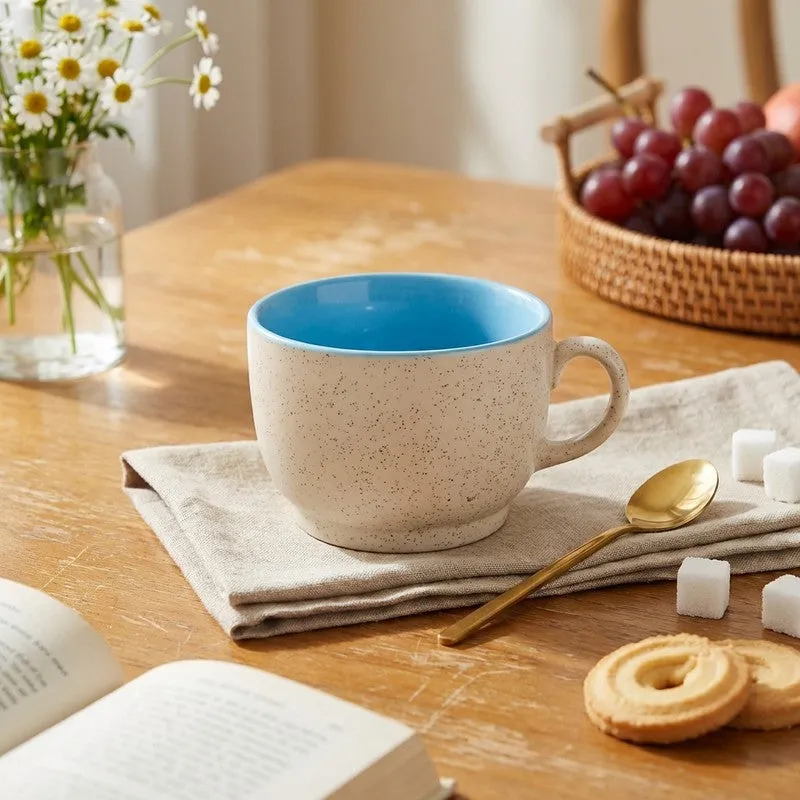 Poura Ceramic Coffee Mug (350 mL) - Blue media 1