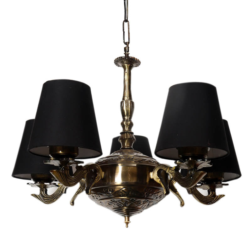 Aloka Conical Golden Antique Ceiling Lamp media 4