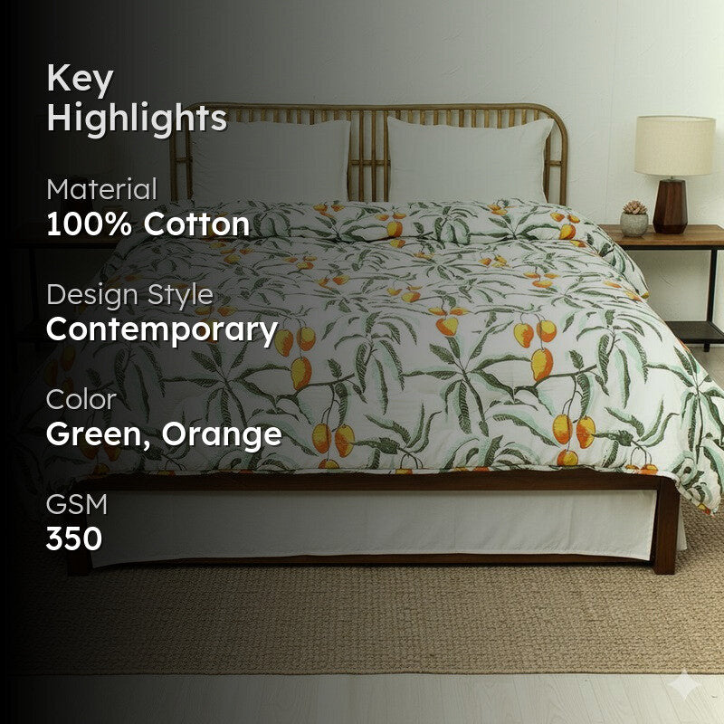 Tropical Mango Vine Comforter - 350 GSM media 2