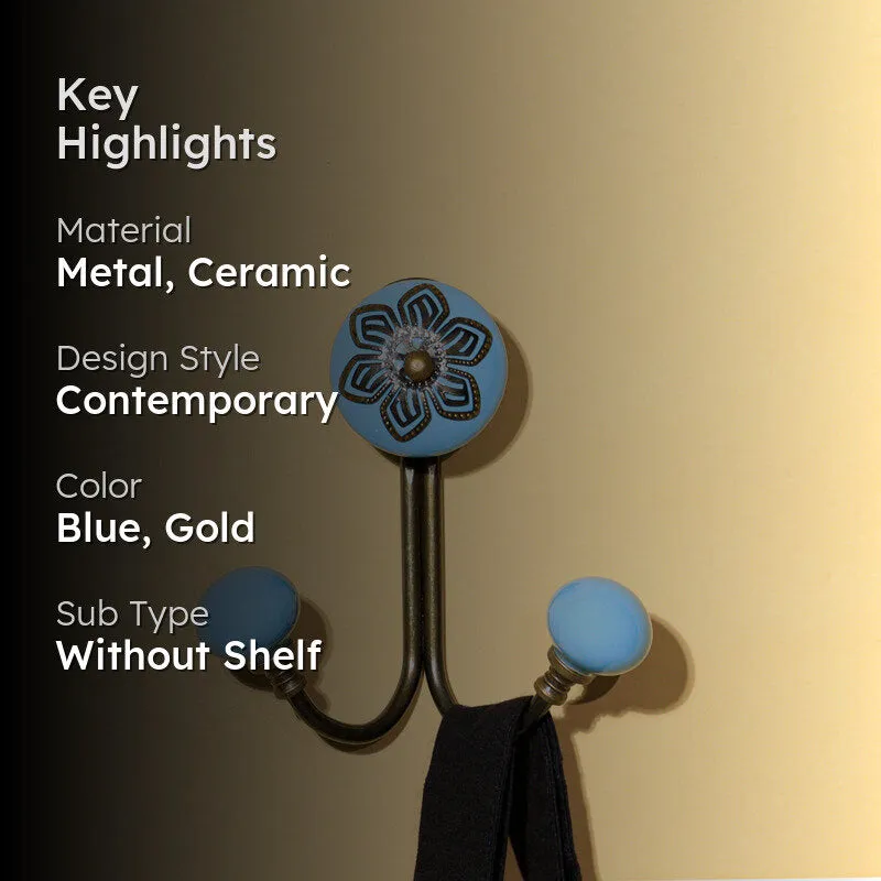 Hesho Filigree Wall Hook - Blue media 2