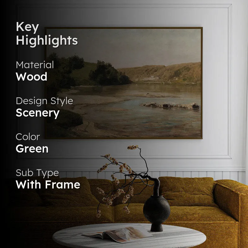 Watering Hole Wood Wall Art With Frame - Black media 2