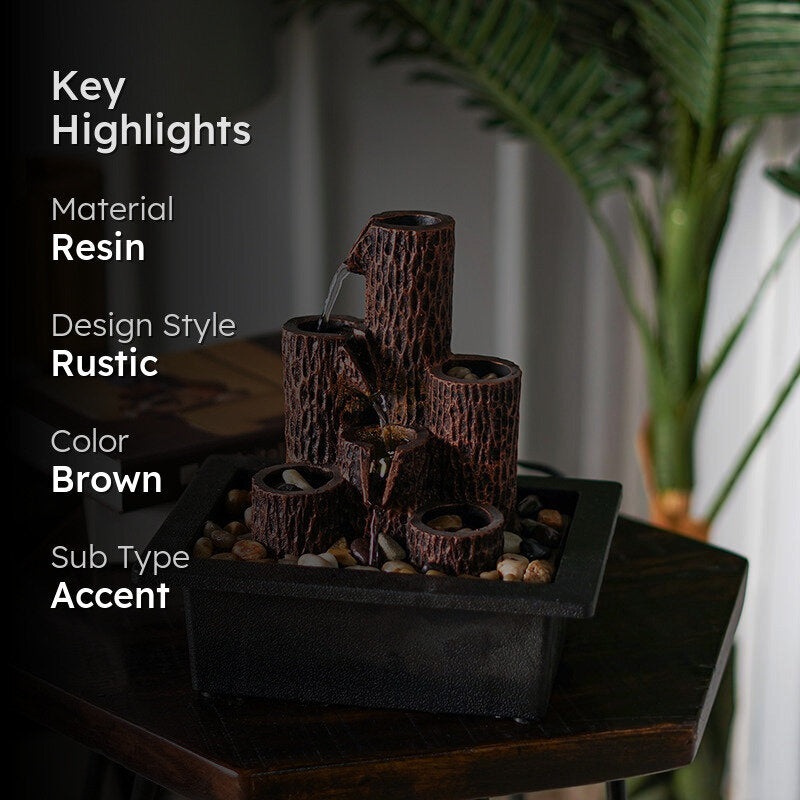 Timber Flow Table Top Fountain image 2