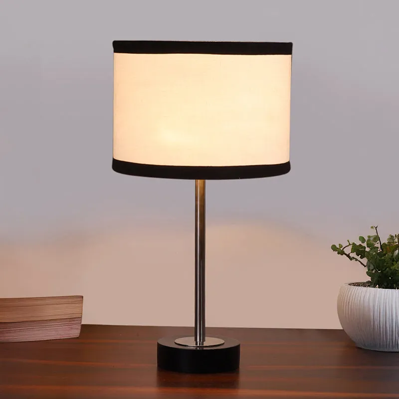 Cotin I Stripe Rodin Wooden Table Lamp - White,Silver,Black media 2