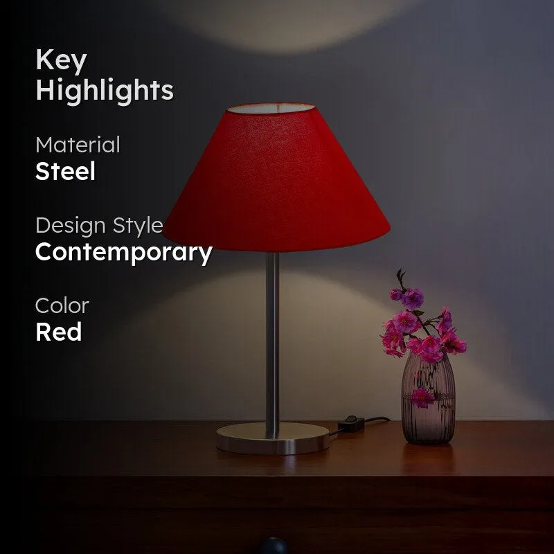 Noctra Curve Glow Metal Table Lamp - Red media 2