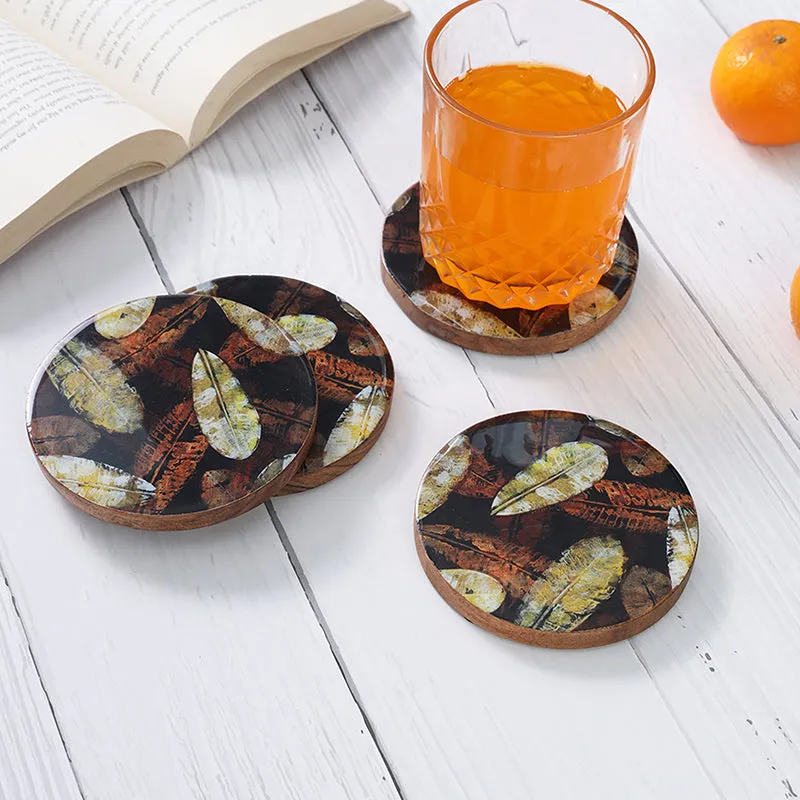 Mrinal Wood Coaster - Set Of Four media 3