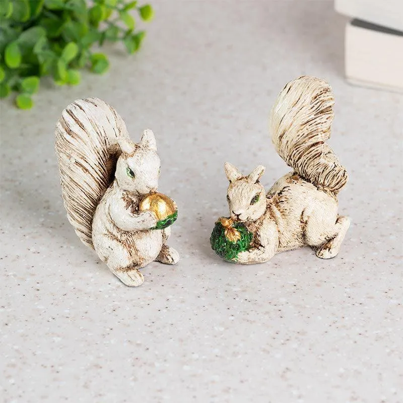 Squirrel Nibble Showpiece - Set Of Two media 1