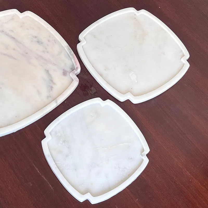 Ivory Cross Marble Platter - Set of Three media 4
