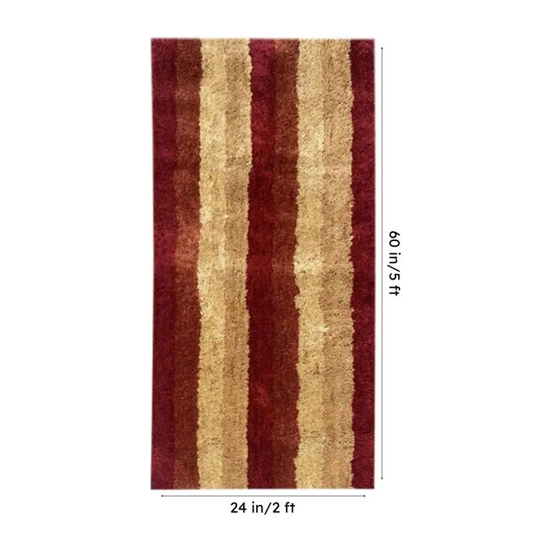 Jericho Luxe Micro Fiber Runner Rug - Red, Gold media 8