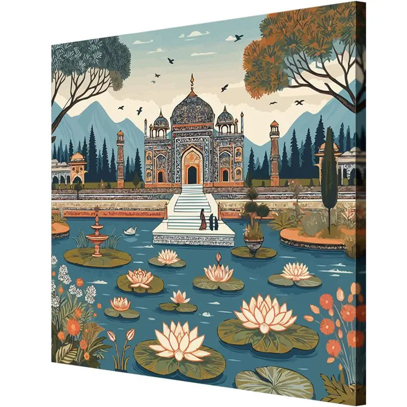 Timeless Taj Mahal Wall Painting media 5