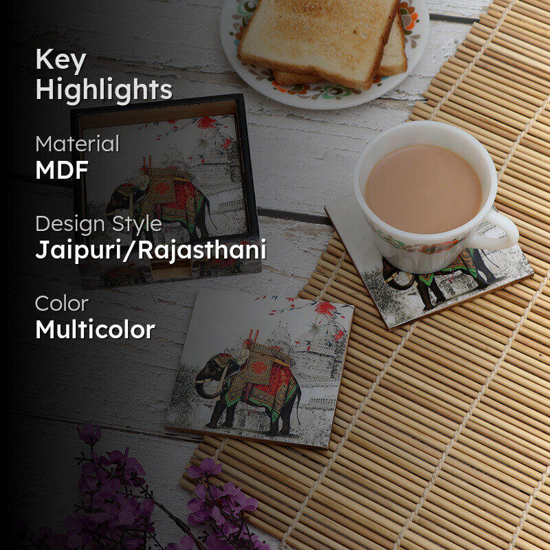 Haathi Royal Coaster - Seven Piece Set media 2