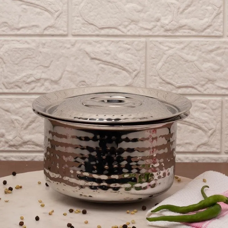 Serendipity Stainless Steel Pateela With Lid - 4850 mL media 1