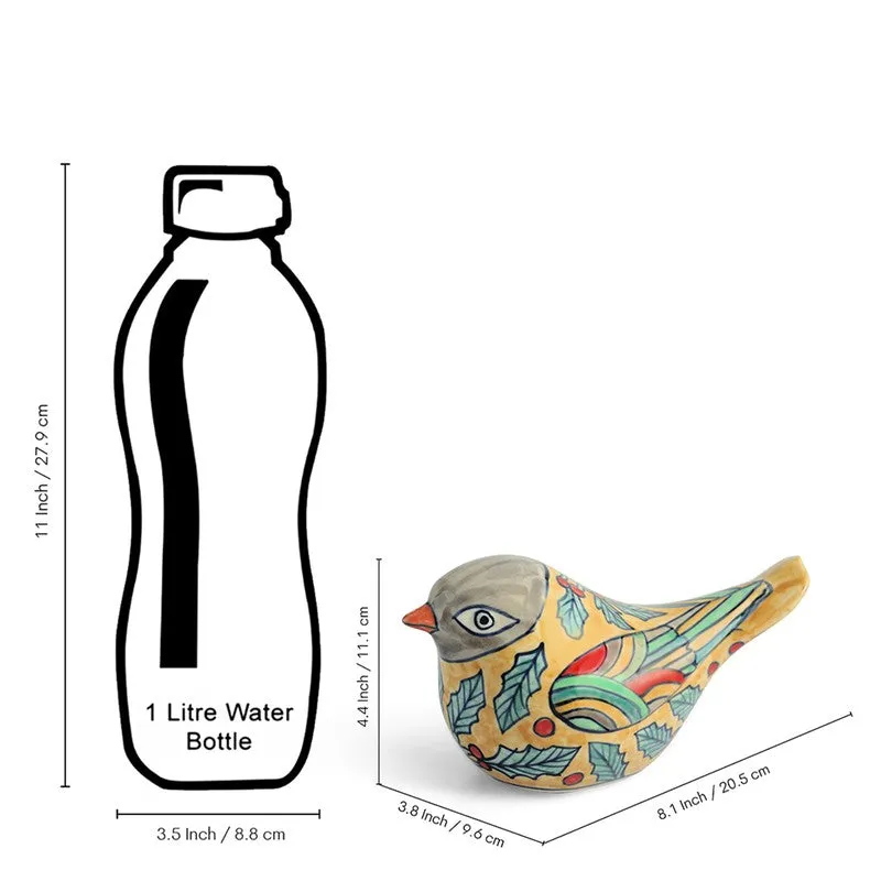 Chirpy Charm Ceramic Handpainted Showpiece media 8