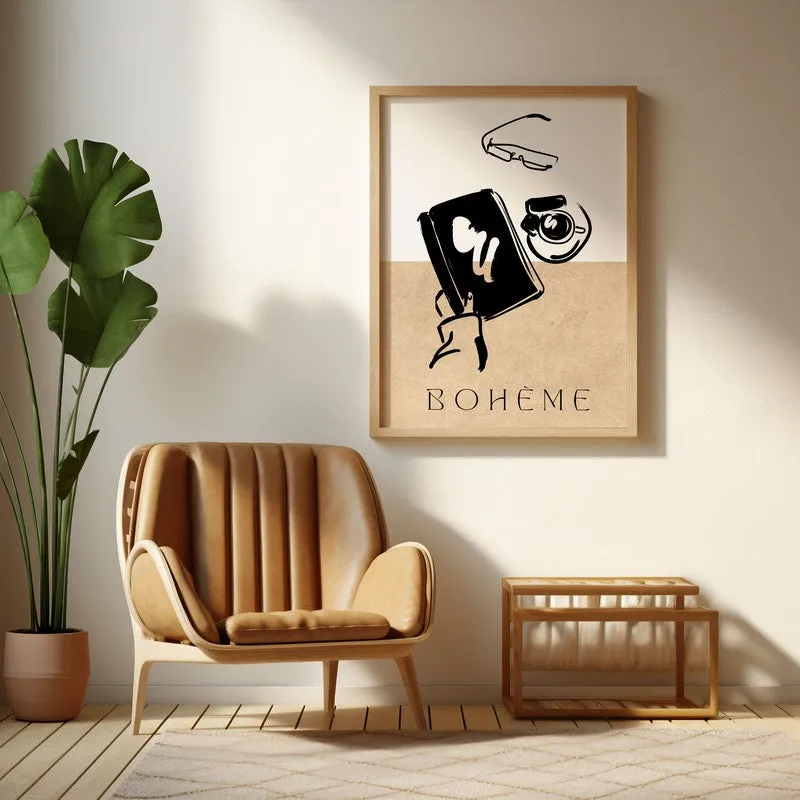 Boheme Ritual Canvas Wall Painting With Brown Frame media 6