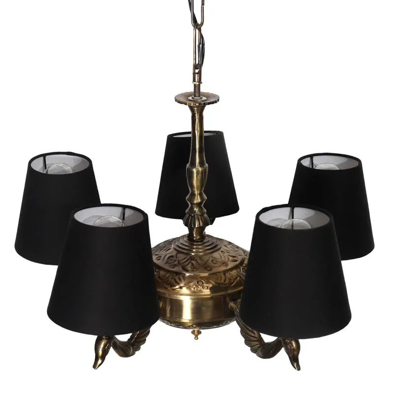 Solstice Conical Golden Antique Ceiling Lamp media 4