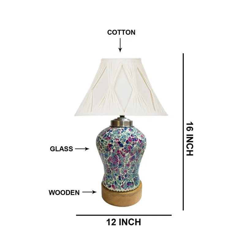 Floranisse Smocked Wooden Table Lamp - Multicolor media 7