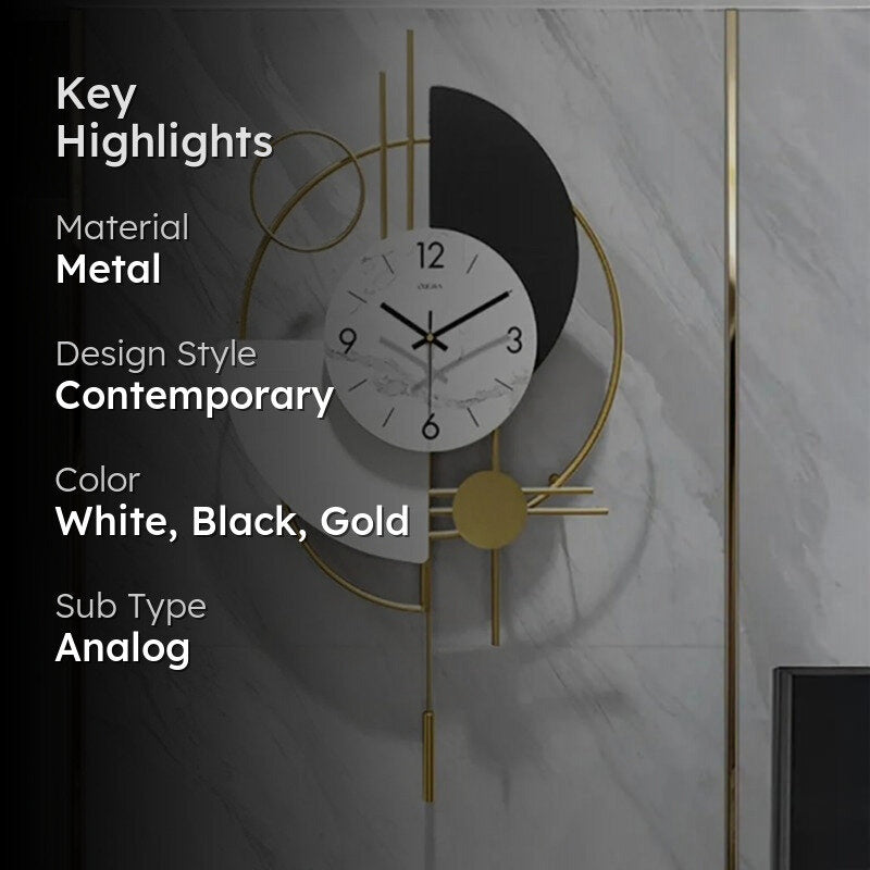 Horolux Metal Analog Wall clock media 2
