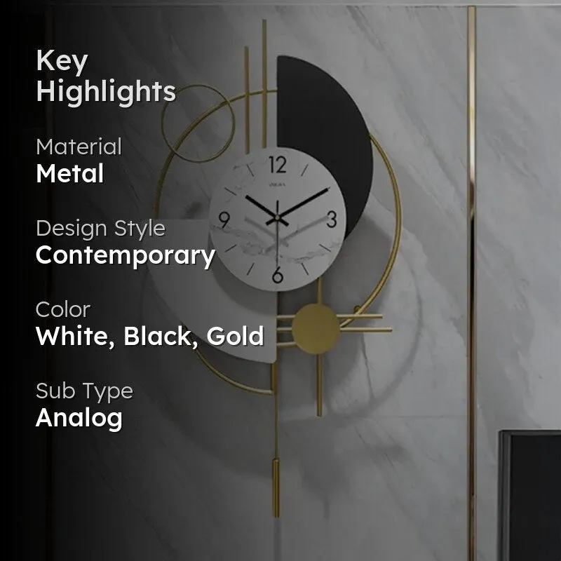 Horolux Metal Analog Wall clock media 2