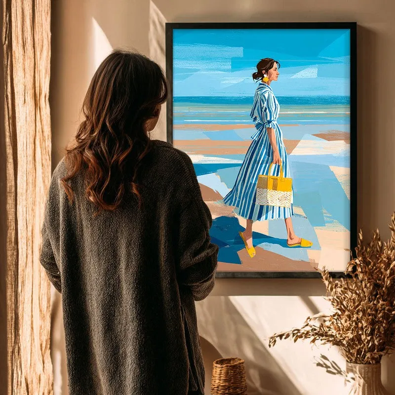 Alira Travel Illustration Canvas Wall Painting With Black Frame media 4
