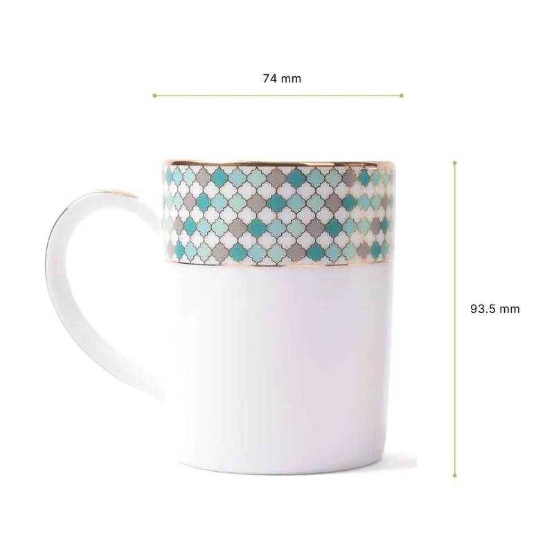 Christolite 24k Gold Brushed Porcelain Coffee Mug (300 mL) - Two Piece Set media 9