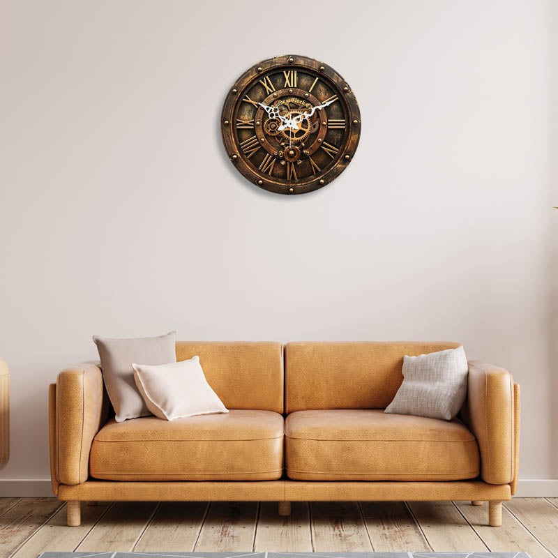 Kaiya Retro 3D Printed MDF Wall Clock media 3