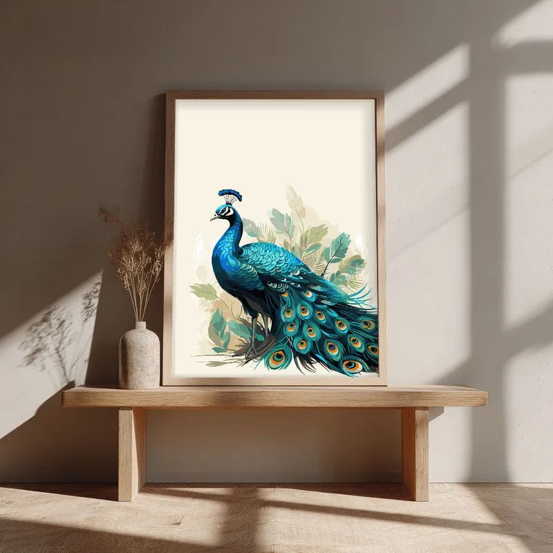 Mayura Lush Archival Paper Wall Art - Natural Brown Frame media 1