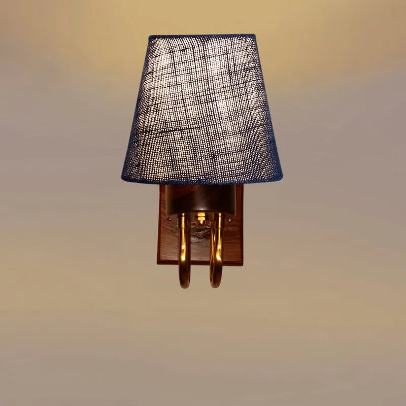 Gilded Arch Decorative Jute Wall Lamp - Blue media 5