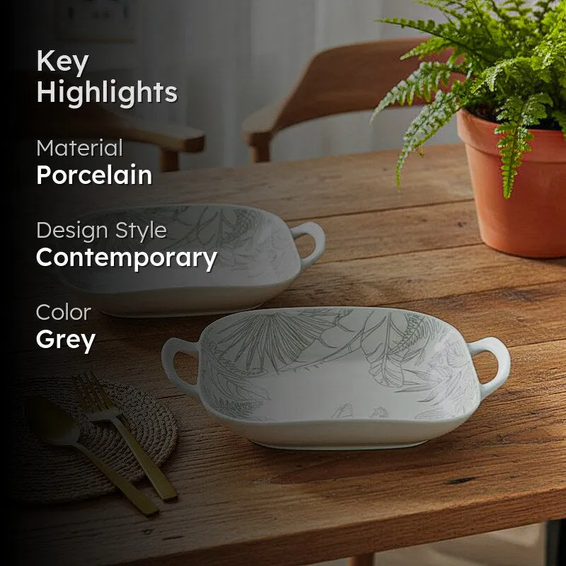 Celene Square Porcelain Platter - Set of Two media 2
