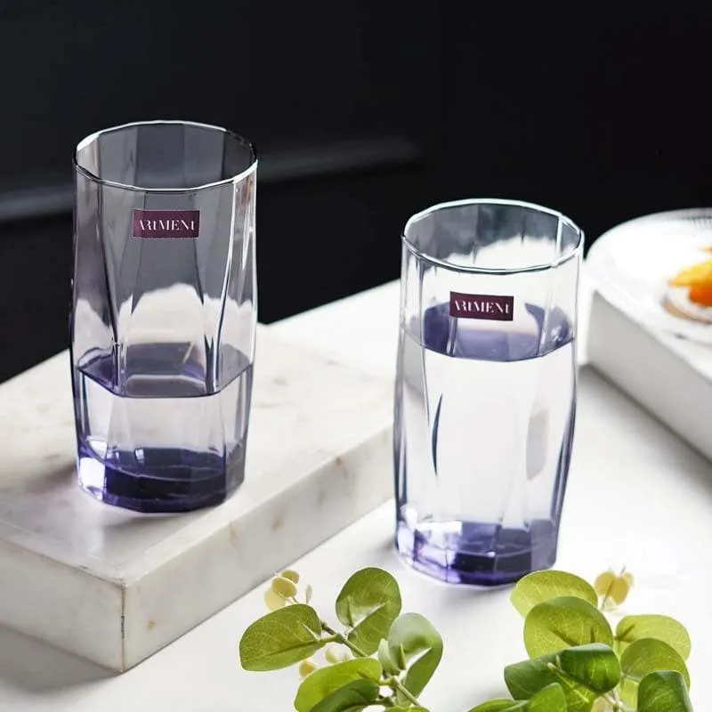 Asscher Tall Glass (400 ml ) - Set Of Four media 5