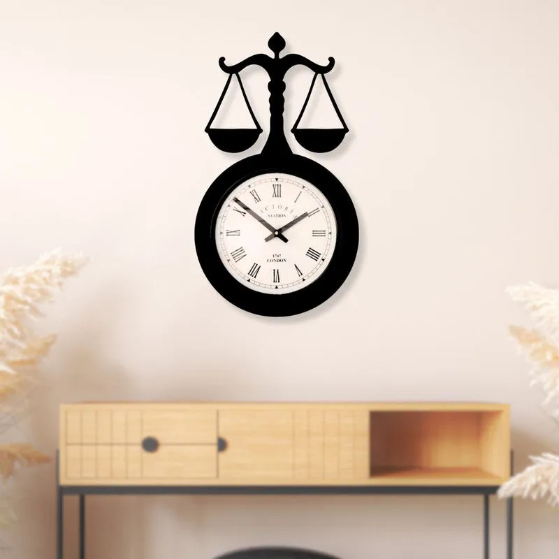 Balance Steel Analog Wall Clock - Black media 3