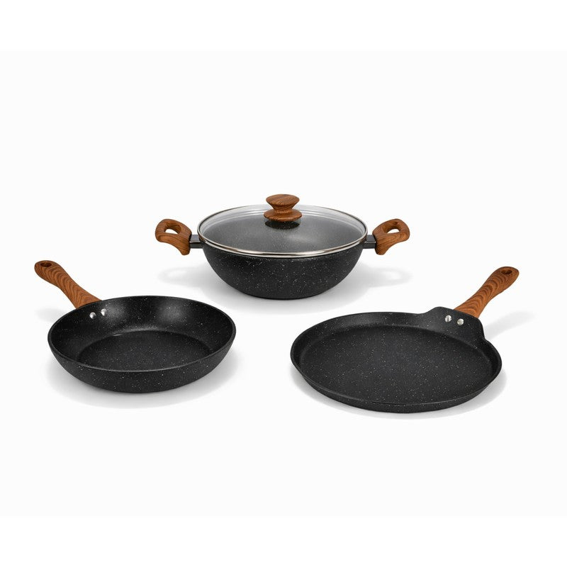 Salford Non Stick Cookware Set (Black) - Three Piece Set media 3