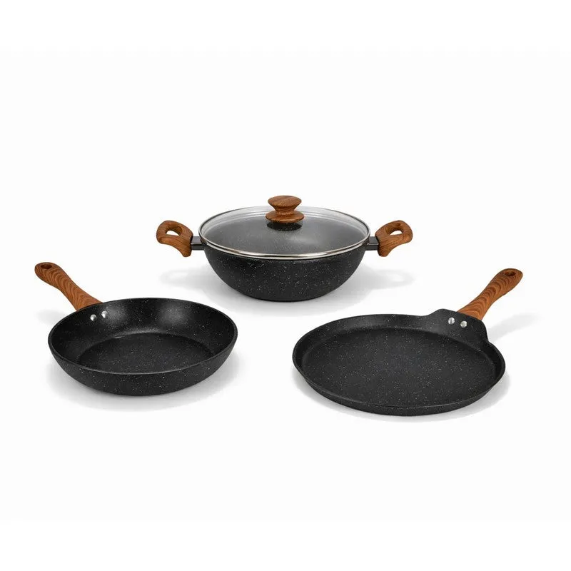 Salford Non Stick Cookware Set (Black) - Three Piece Set media 3