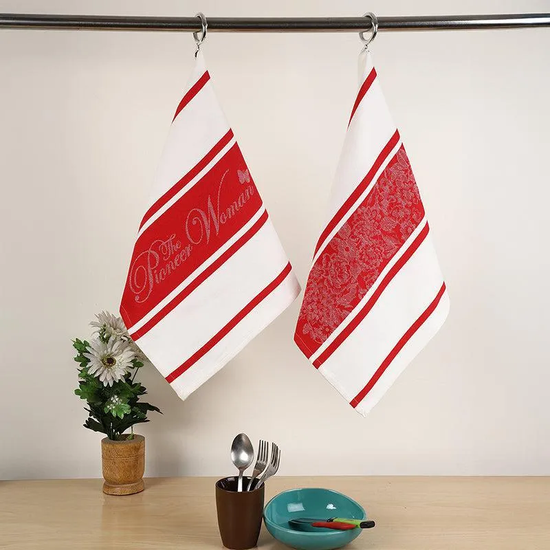 Willow Weave Cotton Kitchen Towel - Set Of Two media 1