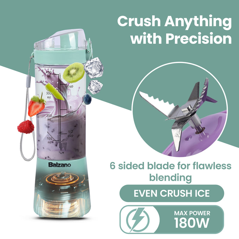 Balzano Wireless Travel Blender - Green media 3