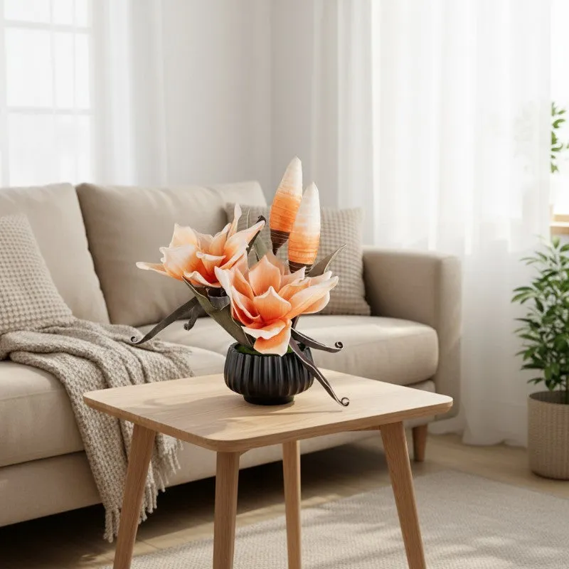 AarviDecor Sunset Bloom Foam Artificial Flowers media 1