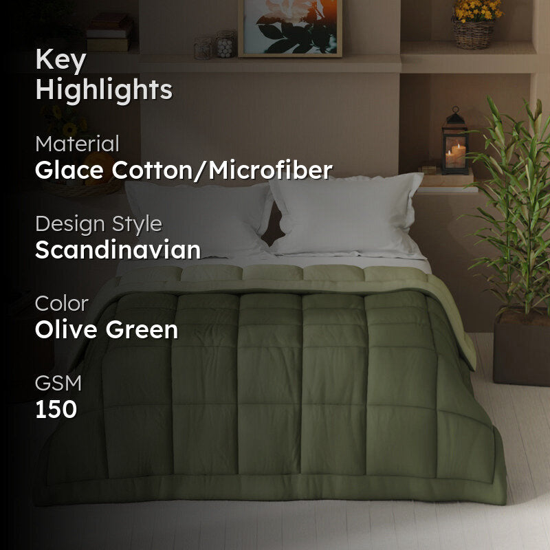 Ashquilt Comforter (Sage) - 150 GSM media 2
