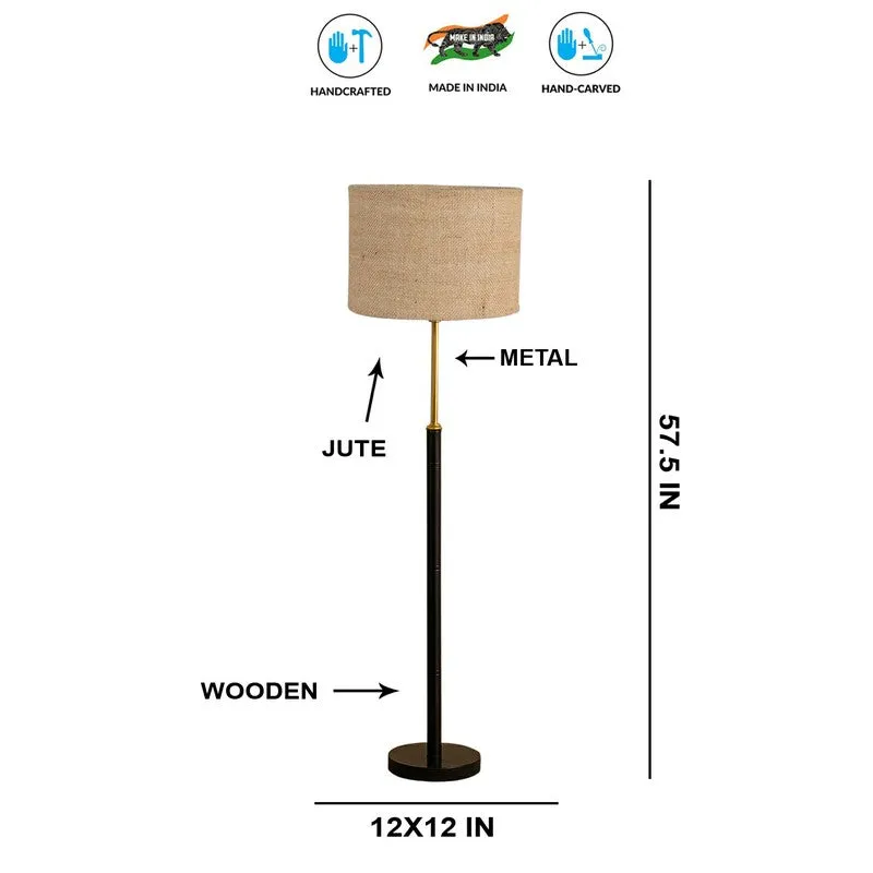 Horizon Curve Wooden Floor Lamp - Beige media 8