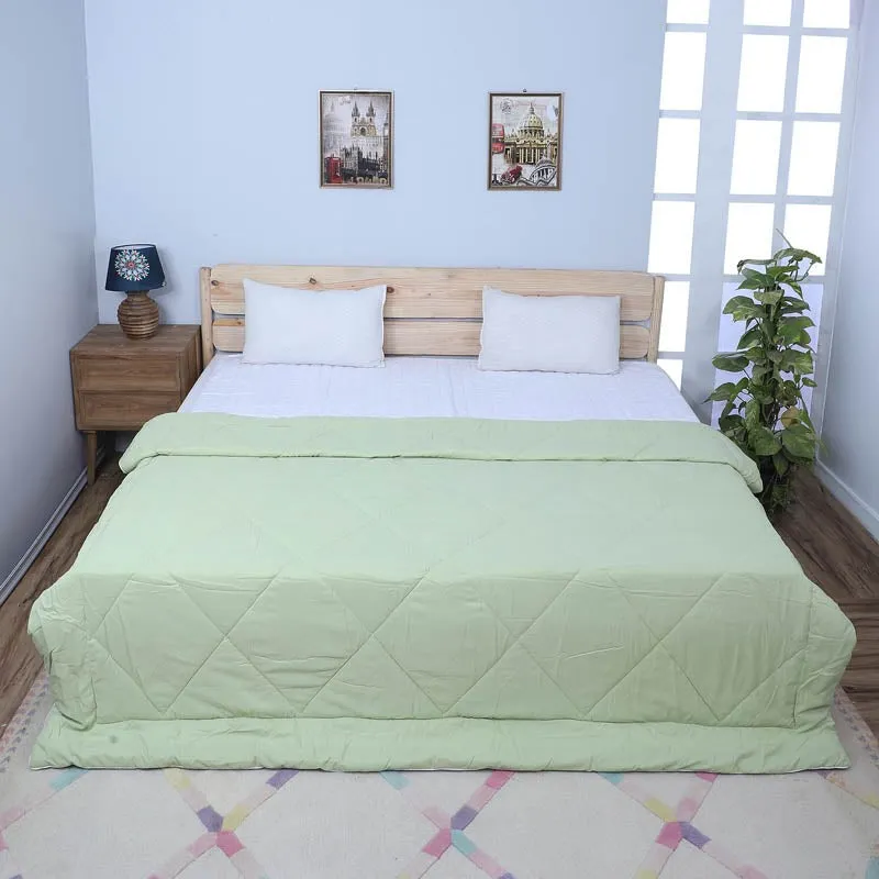 Adova Reversible Microfiber Comforter (Grey & Green) - 120 GSM media 3