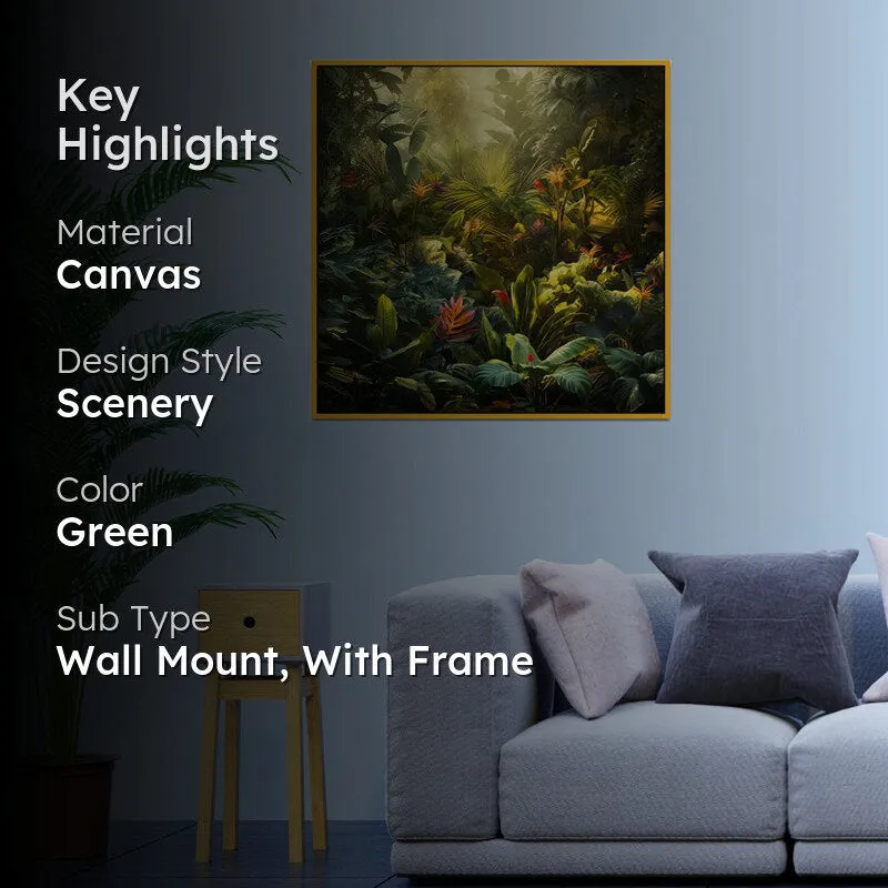 Golden Forest Light Canvas Wall Art With Frame media 2