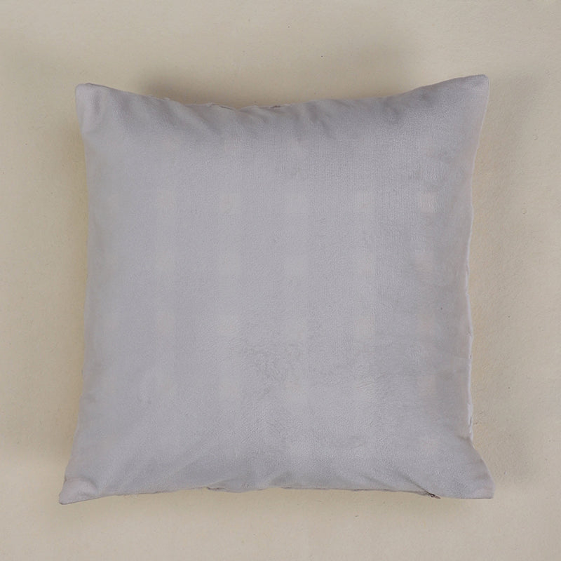 Swayam Lohita Pintex Velvet Cushion Cover (Beige) - Set of Two media 4