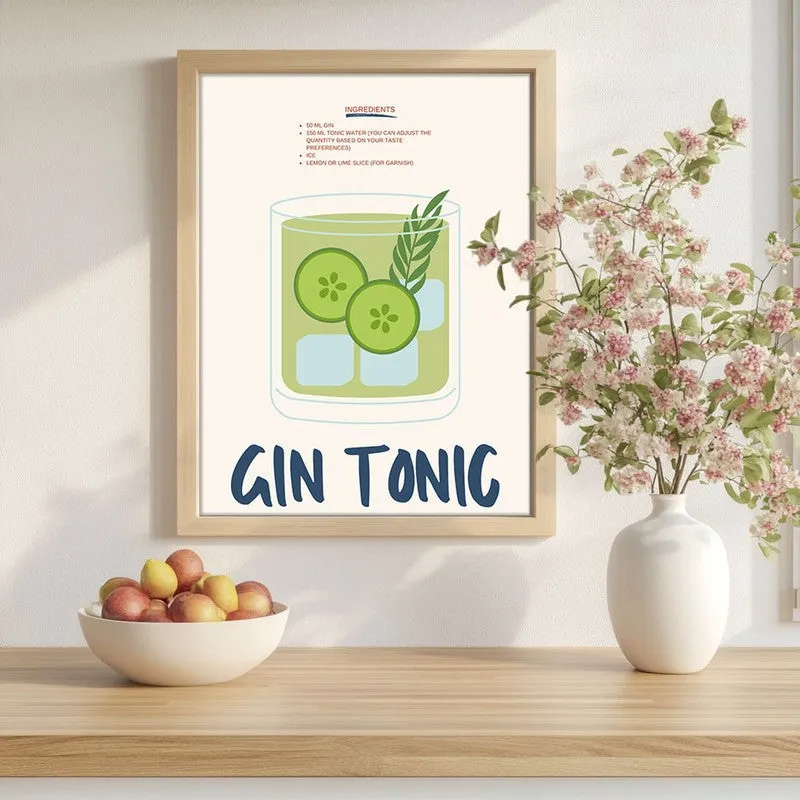 GinTonic Archival Canvas Wall Art - Brown media 1