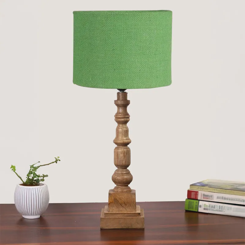 Sienna I Arbor Wooden Table Lamp - Green,Brown media 3