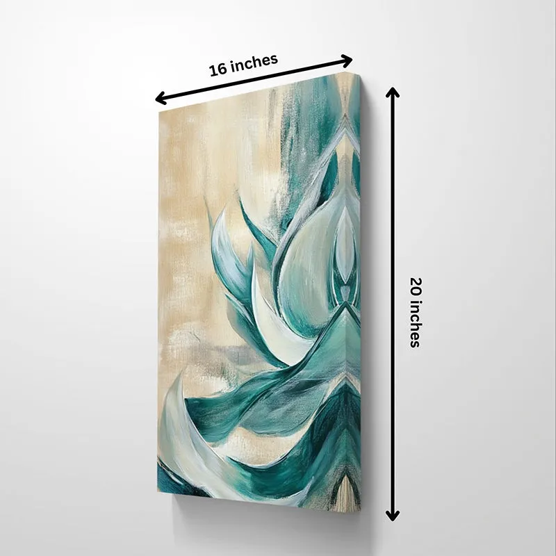 Turq Waves Wall Painting media 5