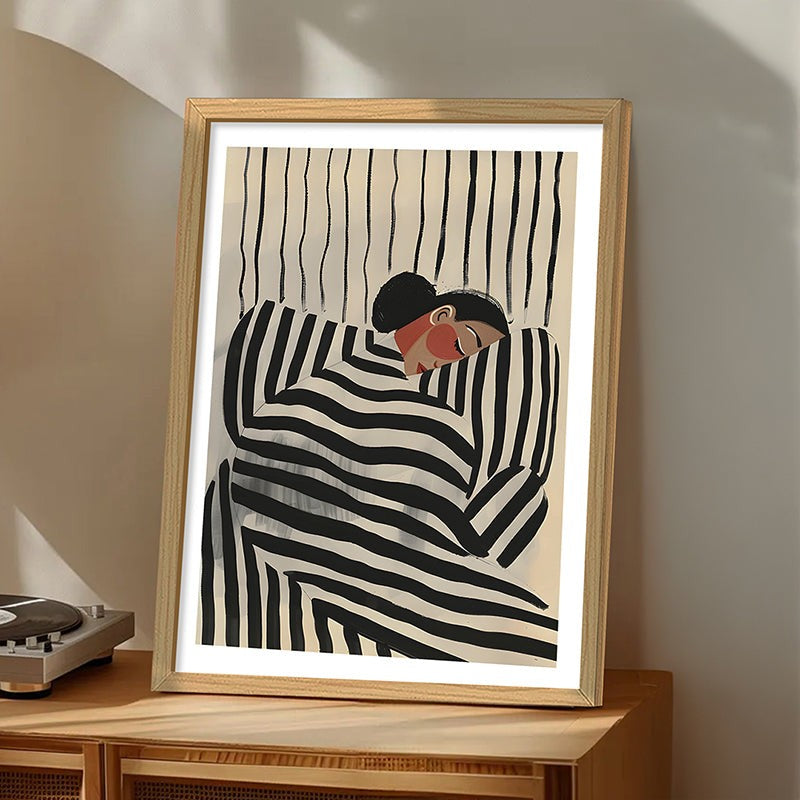 Striped Woman Wall Art media 4