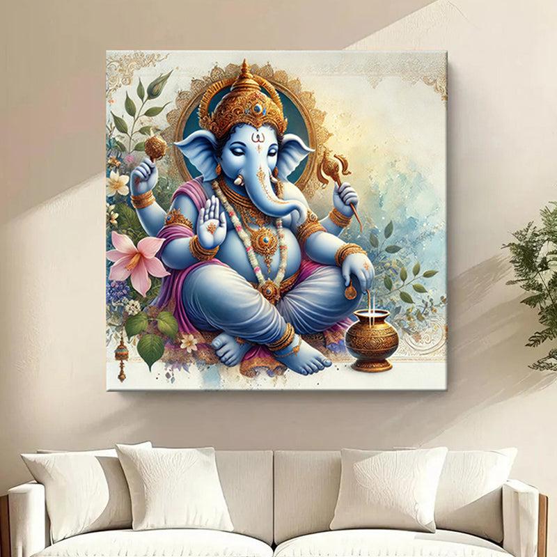 Pillaiyar Wall Poly Canvas Painting