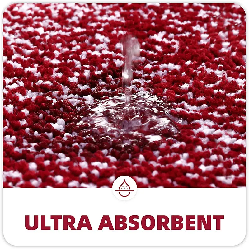 Luxe Anti Skid Bath Mat (Maroon) - Set Of Four media 4