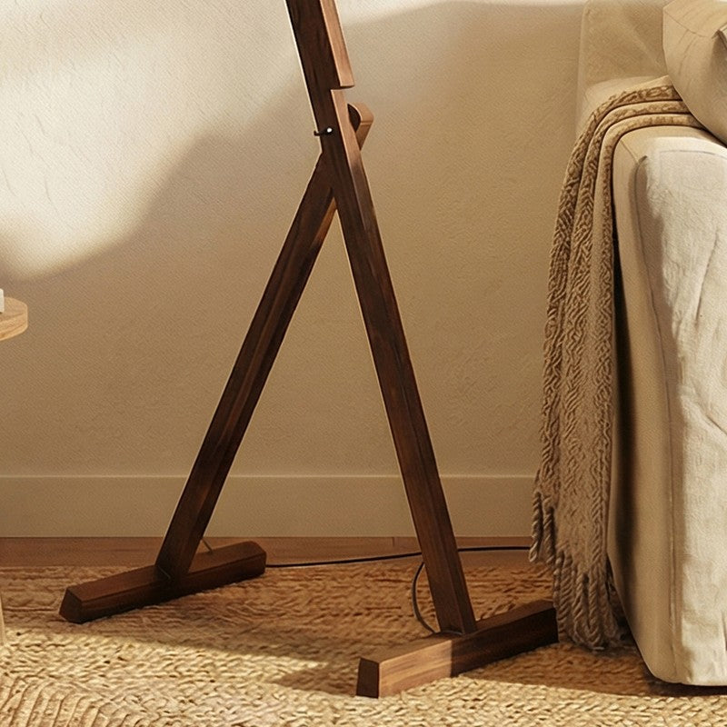 Ixena Arched Wooden Floor Lamp with Fabric Shade media 4