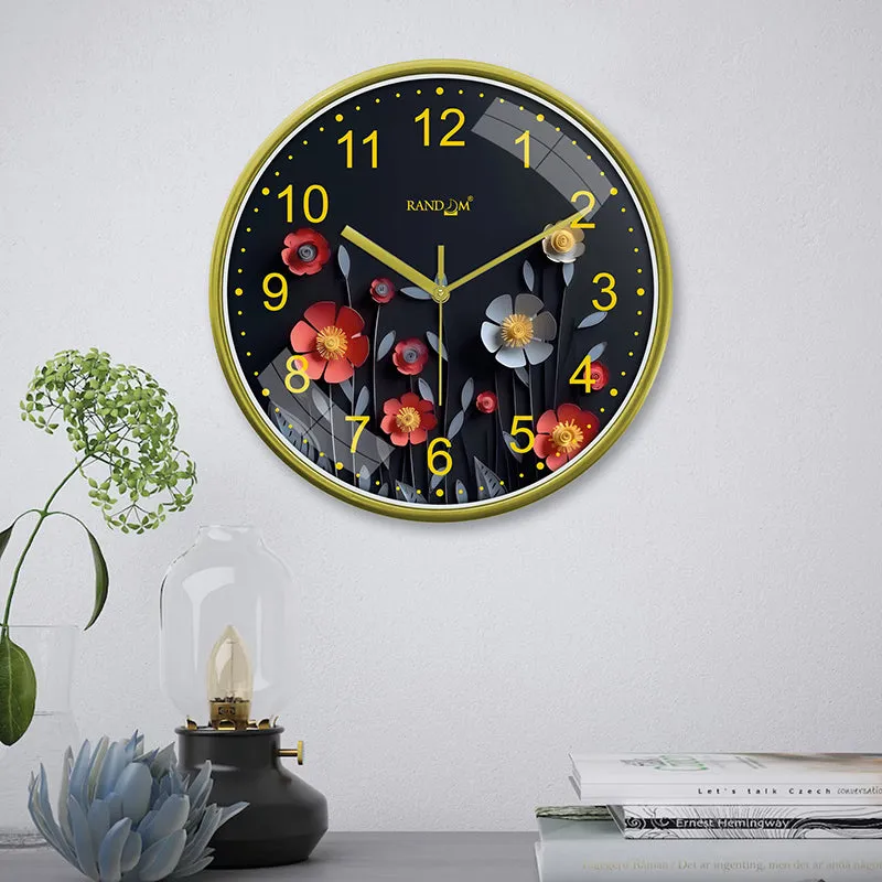 Bloom In Dark Plastic Wall Clock media 1