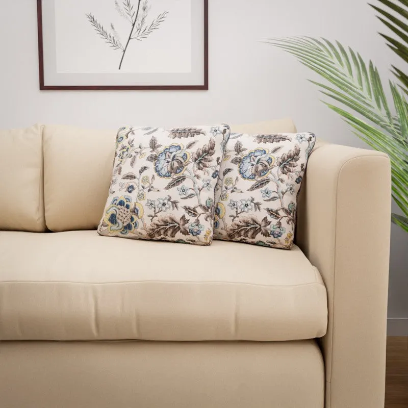 Wild Petal Cotton Cushion Covers - Set Of Two media 1